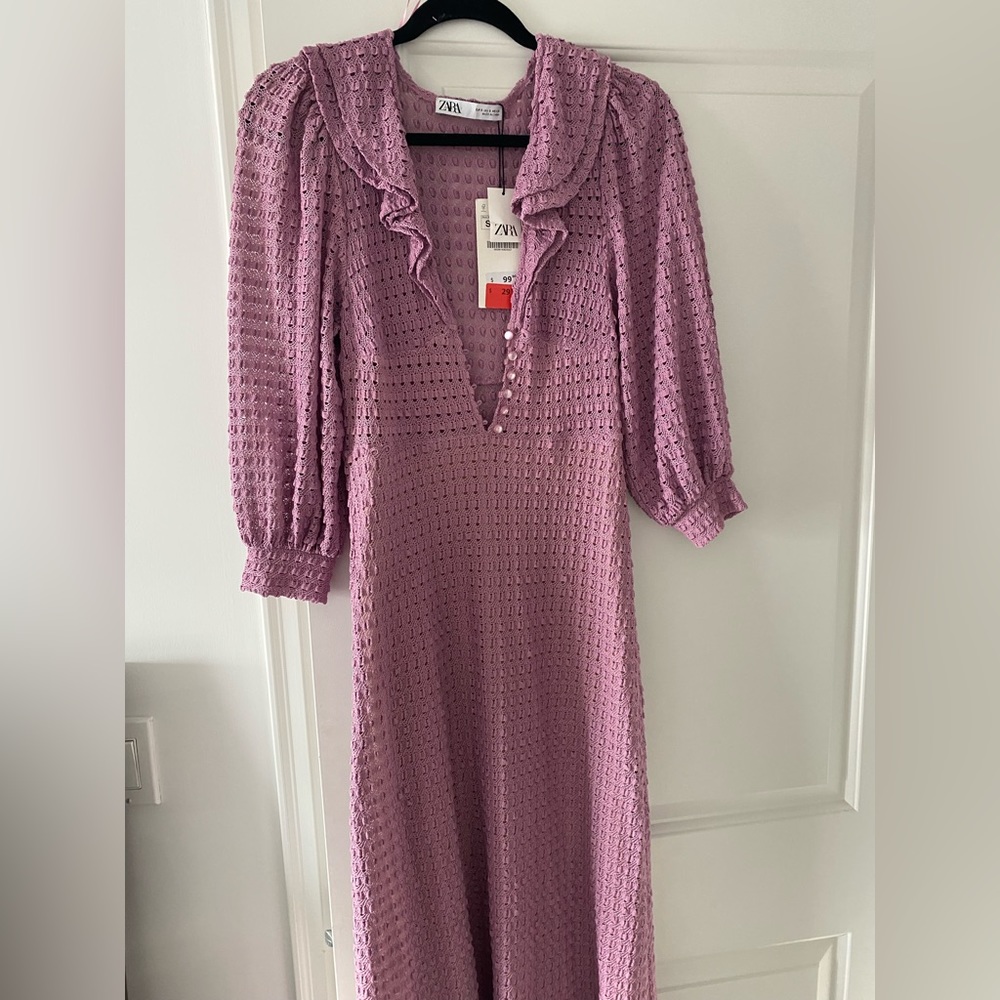 Zara knit purple dress